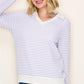 POLO COLLAR V NECK KNIT TOP