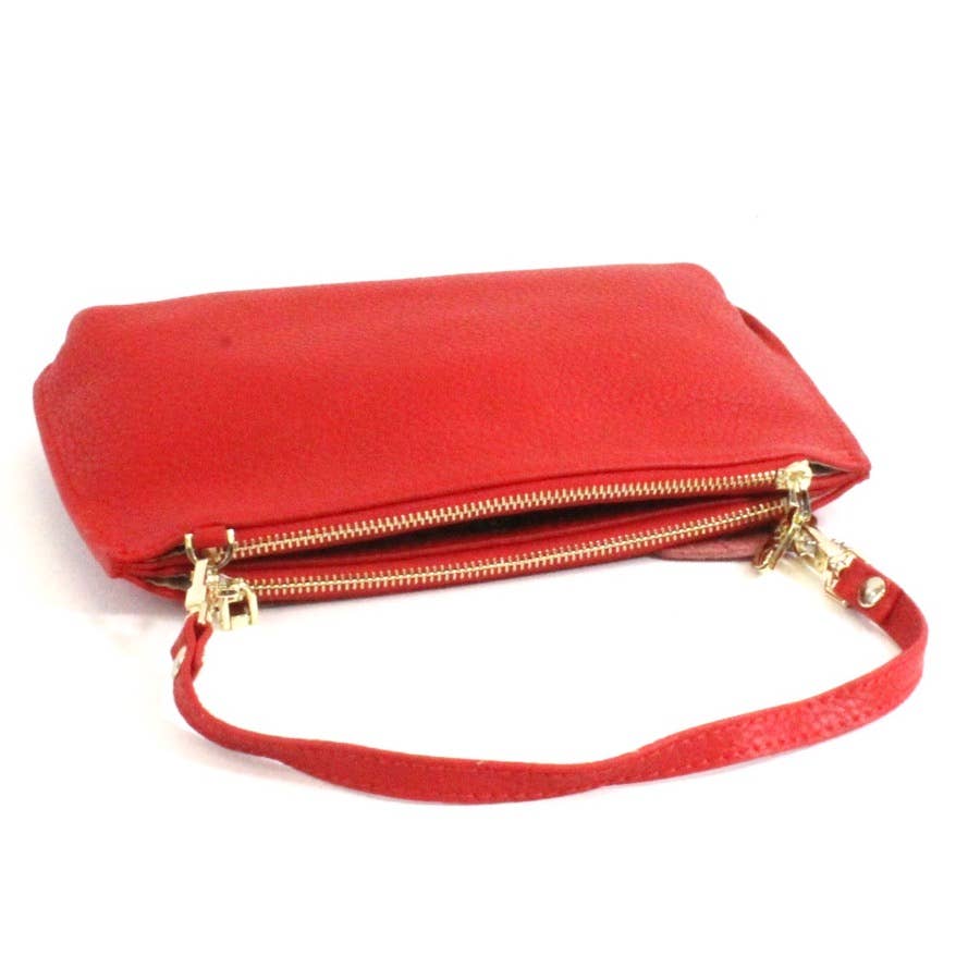 *Leather Clutch Crossbody Bag
