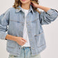 WASHED DENIM JACKET WITH PATCH POCKET PERFECT FOR LAYERING