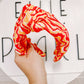 *Red Gold White Zig Zag KC Print Knotted Headband