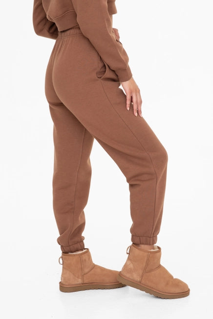 FLEECE BILLOW PANTS - COCOA DUST