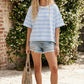Americana Striped Oversized Tee
