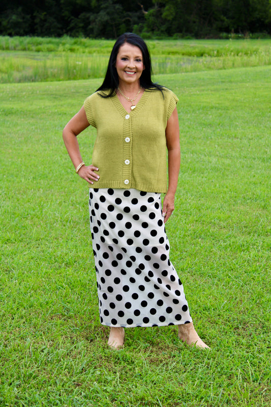 V-Neck Button Up Sweater Vest