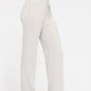 COZY COMFORT WIDE LEG LOUNG PANTS - PALE GREY