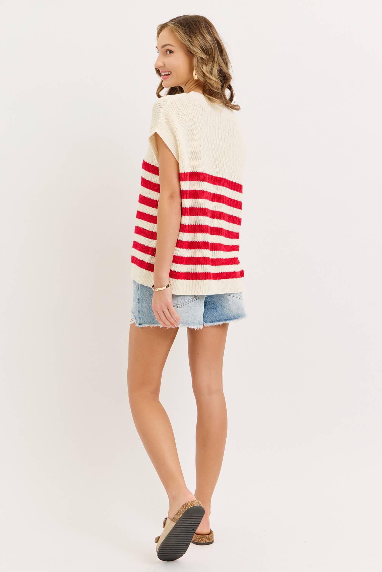 STAR AND STRIPE AMERICAN FLAG KNIT TOP