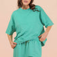 PS Mineral Washed Knit Casual Top & Shorts