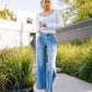 HIGH RISE ELASTIC WAISTBAND WIDE BARREL JEANS