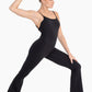 BLACK SLEEVELESS FULL LENGTH FLARED JUMPSUIT