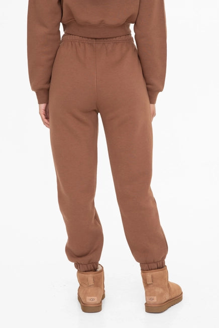 FLEECE BILLOW PANTS - COCOA DUST