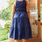 Plus Size Sleeveless Knit Tank Poplin Skirt Mixed Media Dres