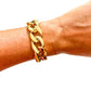 CHUNKY ACRYLIC CHAIN LINK BRACELET - GOLD