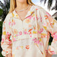 *Floral Print Hoodie Windbreaker