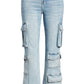 *HAPPI - Crop Flare Cargo Jeans