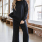 *Black Alex Textured Long Sleeve Set