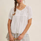 DELICATE RUFFLE AIRY COTTON BLOUSE - White