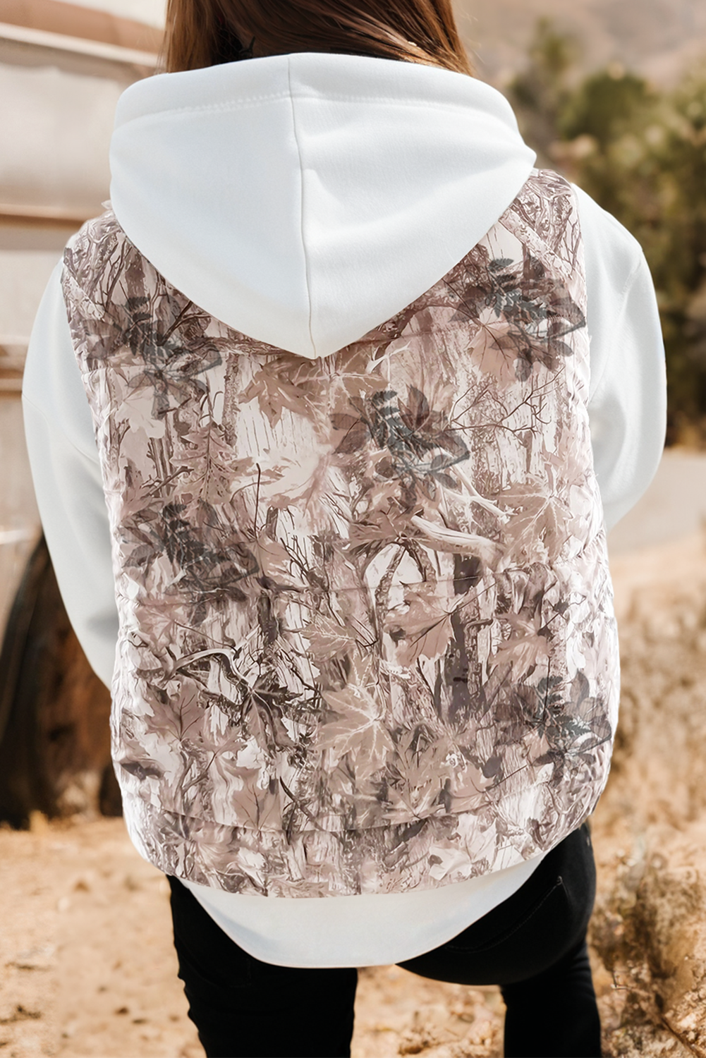 Leafy Camo Puffer Vest