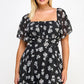 Plus Size Floral Chiffon Dress - NK18361-D