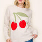 CHERRY SOFT CREW NECK SWEATER