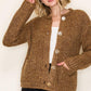 SOFT CHUNKY SWEATER CARDIGAN - COPPER