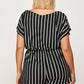 PLUS SIZE STRIPED ROMPER