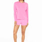 PRIMA COTTON BLEND LONG SLEEVE TEE - FUSCHIA