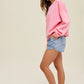 SCUBA RELAXED CROP SWEATSHIRT - HIBISCUS