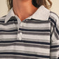 STRIPE OVERSIZED RUGBY SWEATSHIRT AND SHORTS