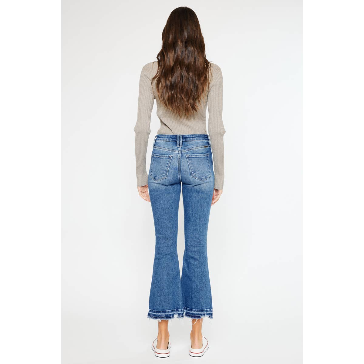 KANCAN HIGH RISE CROP BOOTCUT MEDIUM WASH