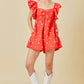 Star Embroidered Ruffle Romper