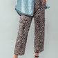 Savanna Leopard Cropped Cargo Pants