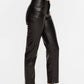 Vegan Leather Straight Leg Pants