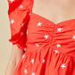 Star Embroidered Ruffle Romper