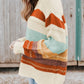 Colorblock Stripe Crew Neck Sweater