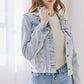 DISTRESSED LIGHT DENIM JACKET - KANCAN