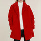 Faux Fur Long Red Jacket