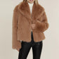 *Faux Fur Camel Jacket