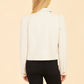 *Vegan Leather Puff Shoulder Jacket - Ivory