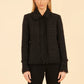 Tweed Fringe Jacket - Black