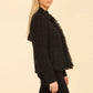 *Tweed Fringe Jacket - Black