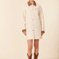Faux Leather Quilted Corduroy Trim Jacket