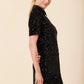 Sequin Polo Short Sleeve Dress