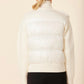 Faux Fur Vegan Leather Trim, Nylon Puff Back Jacket
