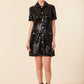 Sequin Rhinestone Button Dress