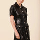 Sequin Rhinestone Button Dress