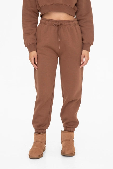 FLEECE BILLOW PANTS - COCOA DUST