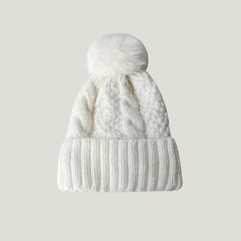 CLASSIC CABLE KNOT POM POM BEANIES HAT