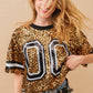 Sequin Game Day Crop Varsity Top