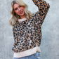 PLUS LEOPARD JACQUARD PULLOVER SWEATER