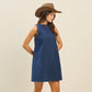 Studded denim dress