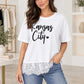 Kansas City Lace Trim T'Shirt - White